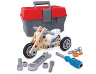 Bouwspeelgoed motoren in opbergbox