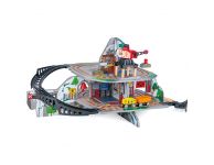 Houten treinbaan bergmijn