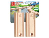 Houten treinbaan korte stukken, 4 pcs