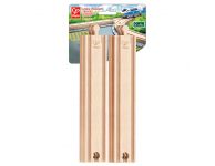 Houten treinbaan lange stukken, 4 pcs